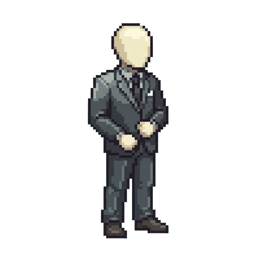A Faceless Mannequin-like Faceling in a Suit