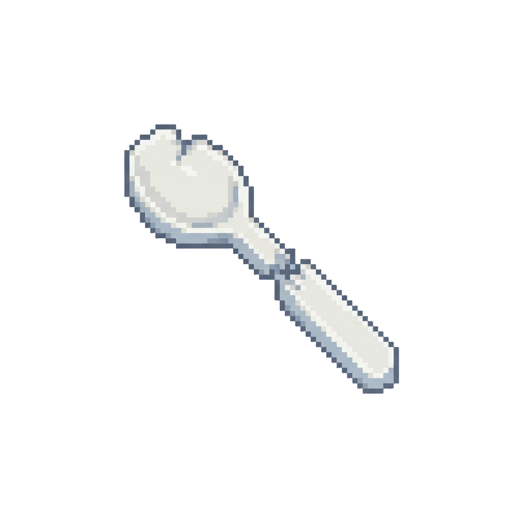 A Tiny Broken Plastic Spoon
