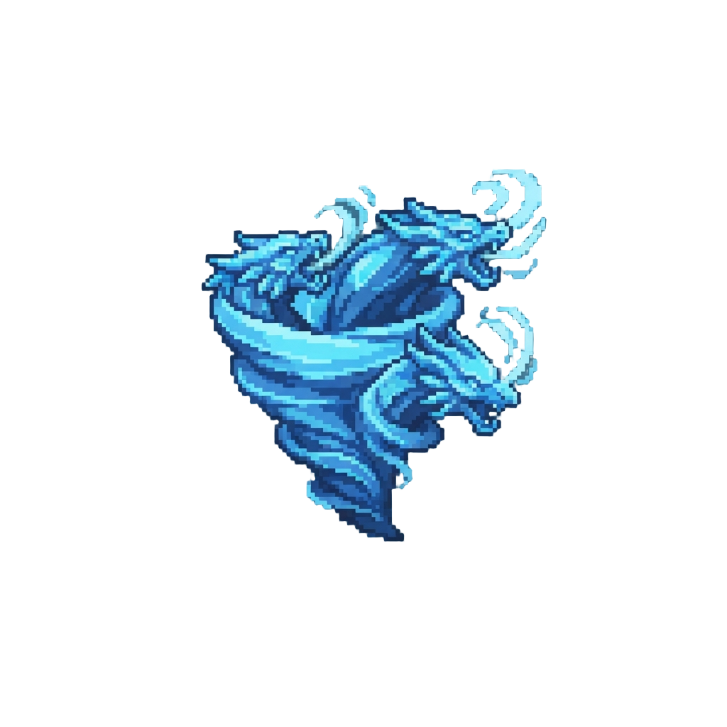 Three Roaring Sapphire Wind Spouts