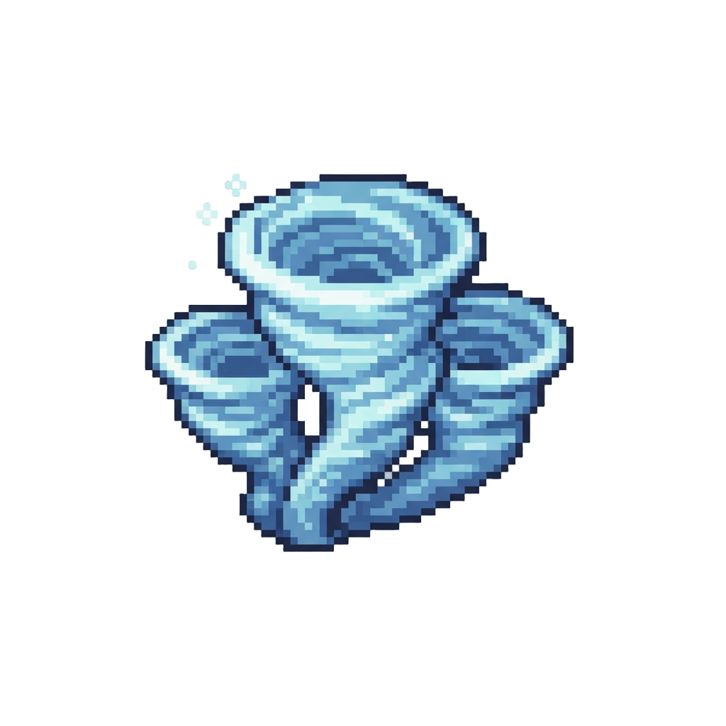 Three Whirling Air Vortexes