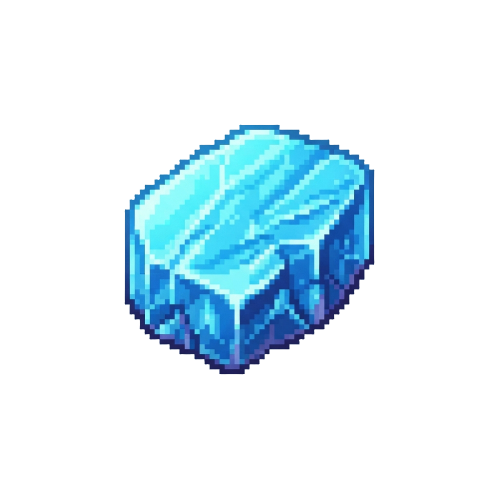 A Brilliant Glowing Azure Ice Sheet
