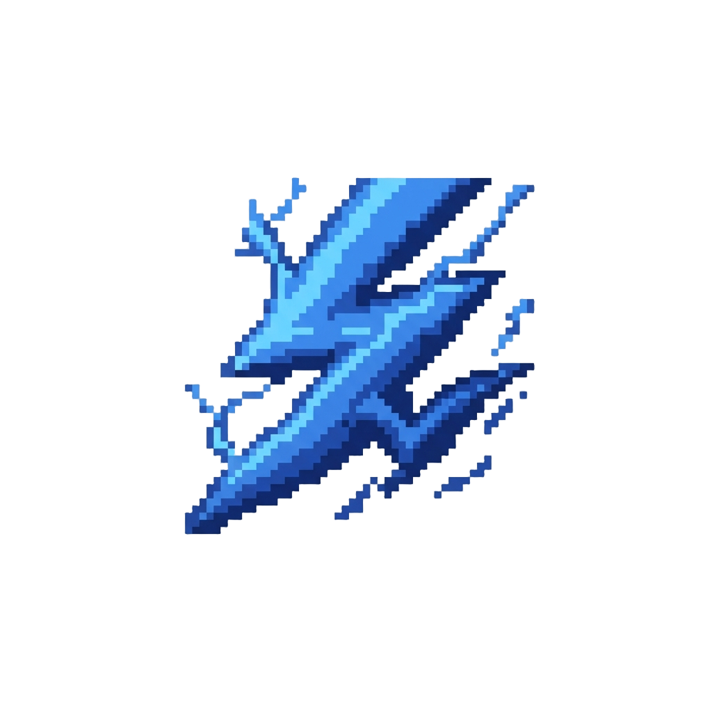A Violent Electric Blue Lighting Surge