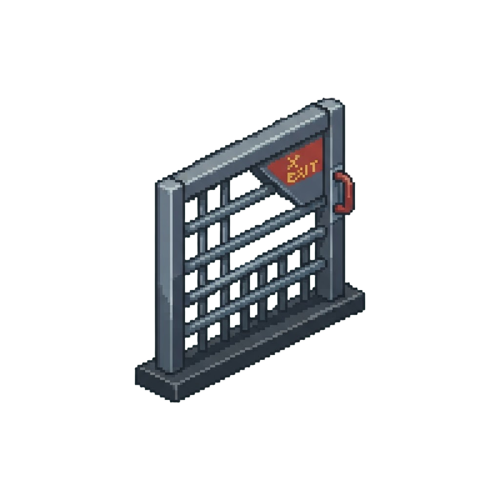 The Metal Security Exit Gates