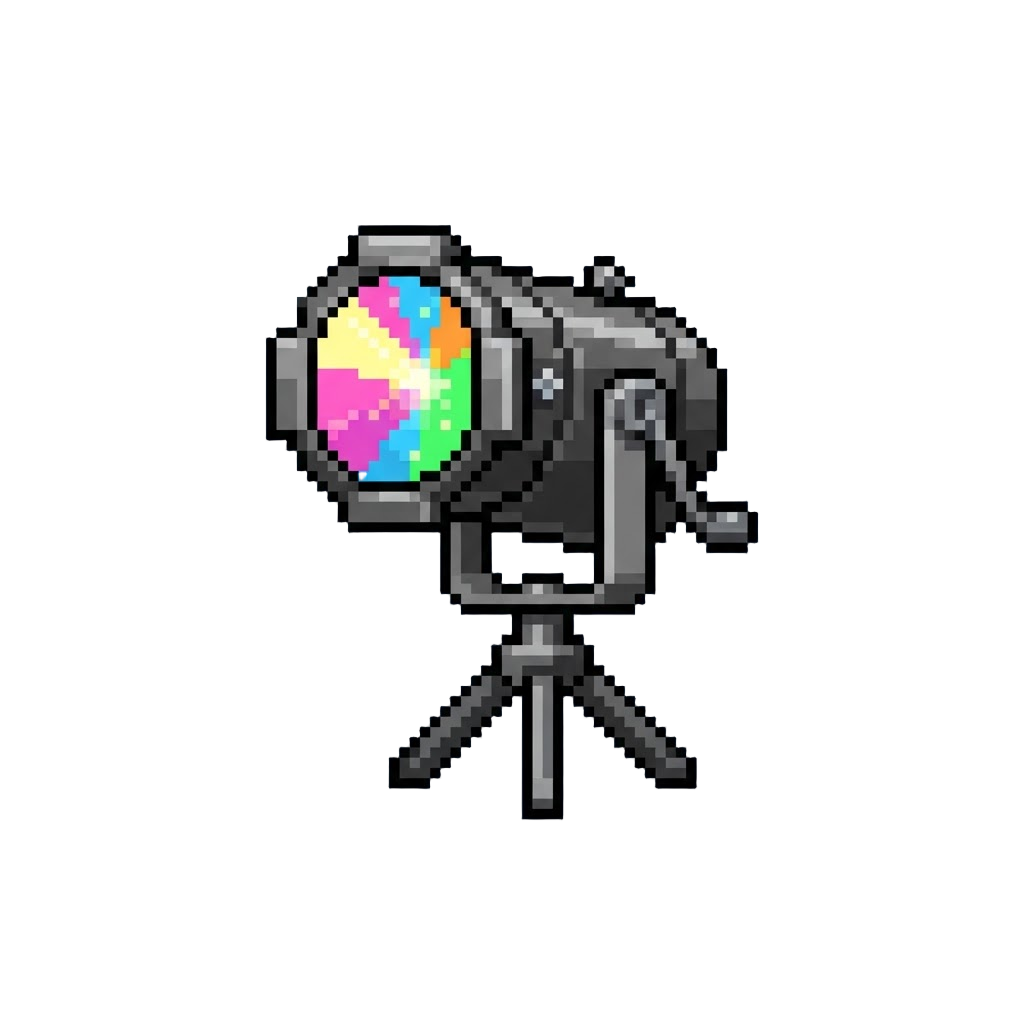 A Dazzling Multicolored Stage Spotlight