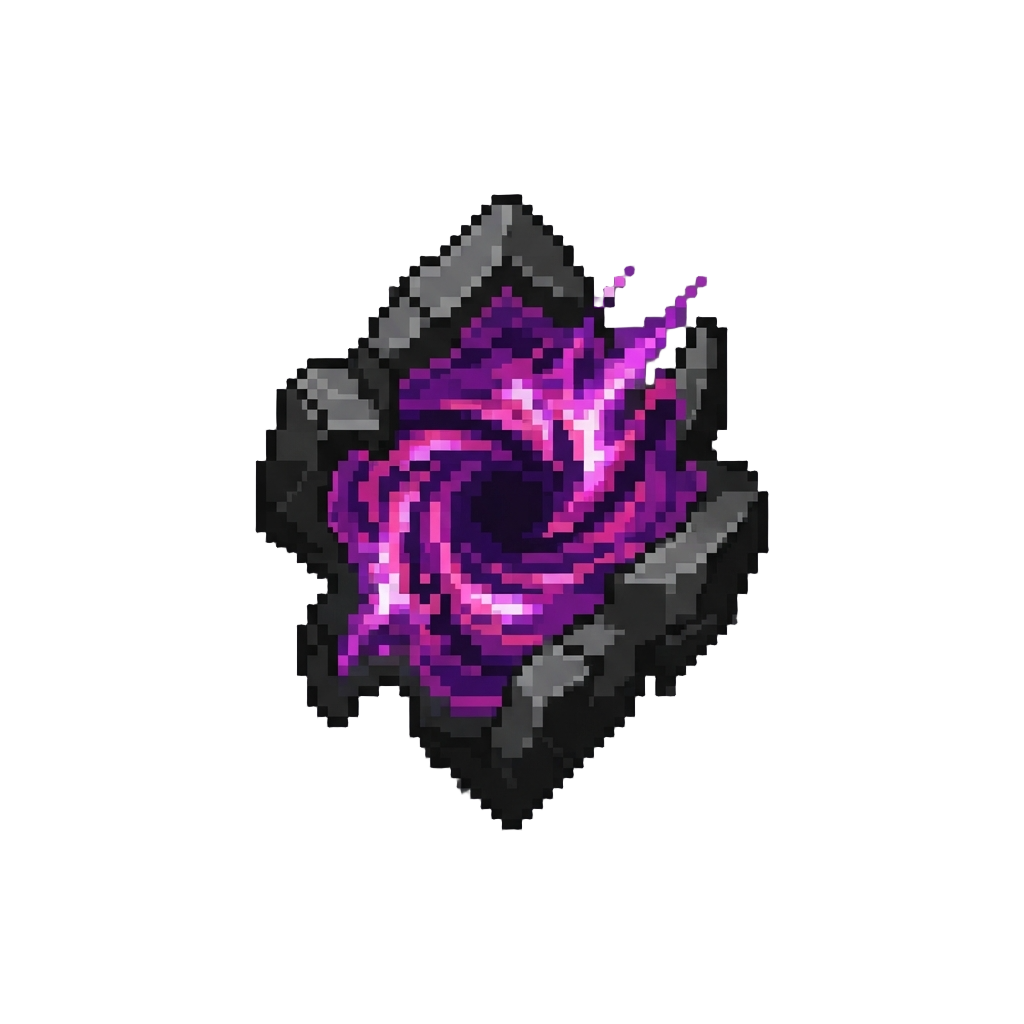A Jagged Abyssal Rift Pulsing with Demonic Dark Magic