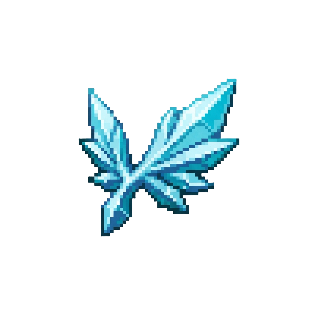 A Pair of Crystalline Diamond Wings
