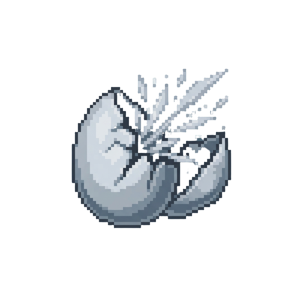 A Pale Silver Egg Burst