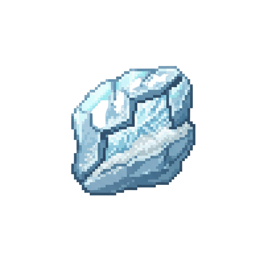 A Snowy Crystal Shell Crack