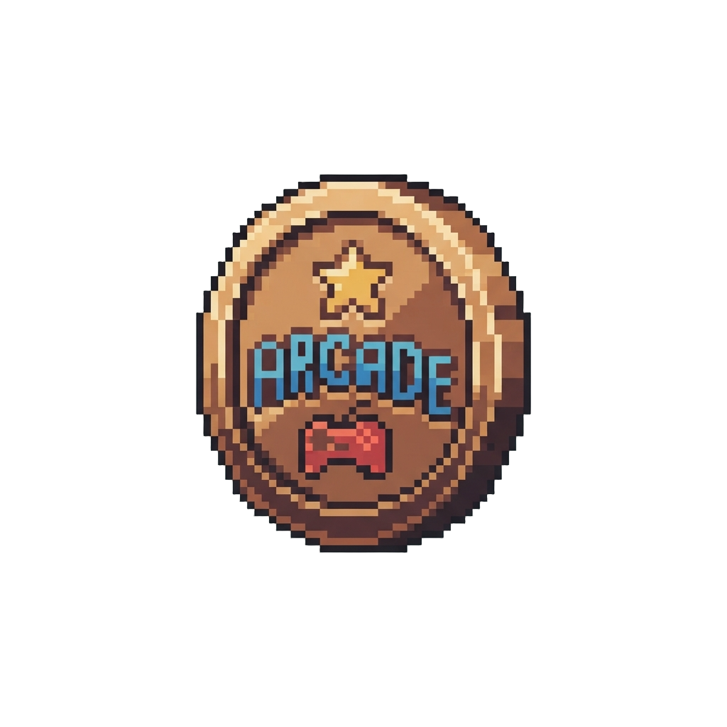 A Colorful Arcade Token