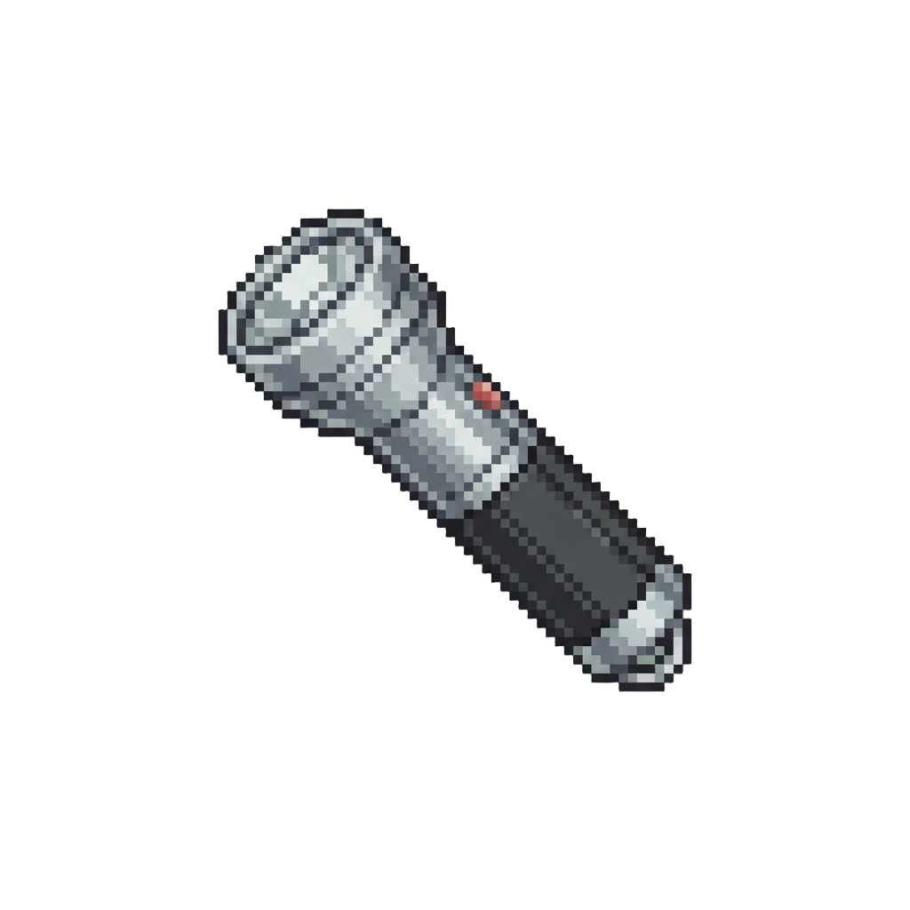 A Shiny Metal Flashlight