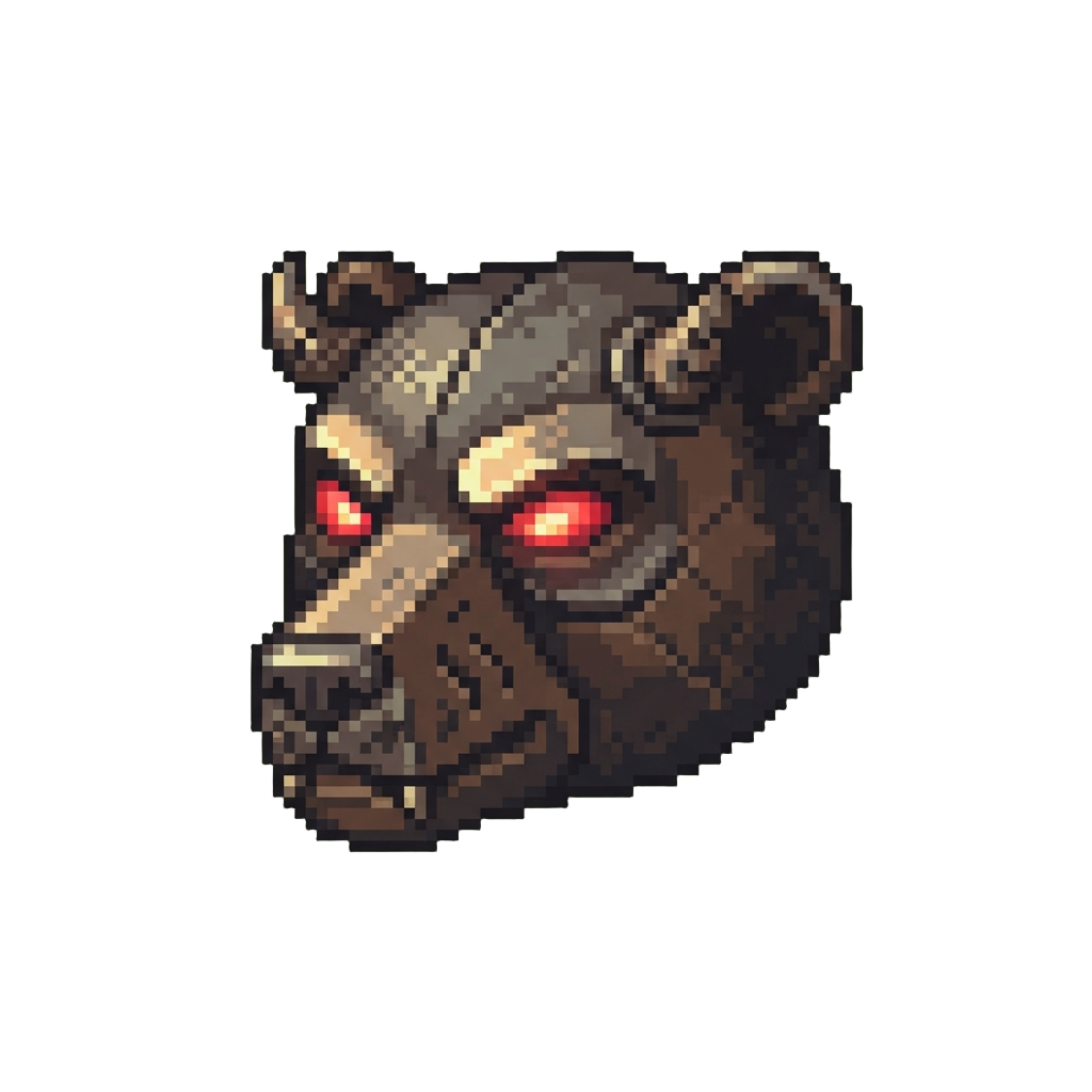 A Sinister Glowing Bear Mask
