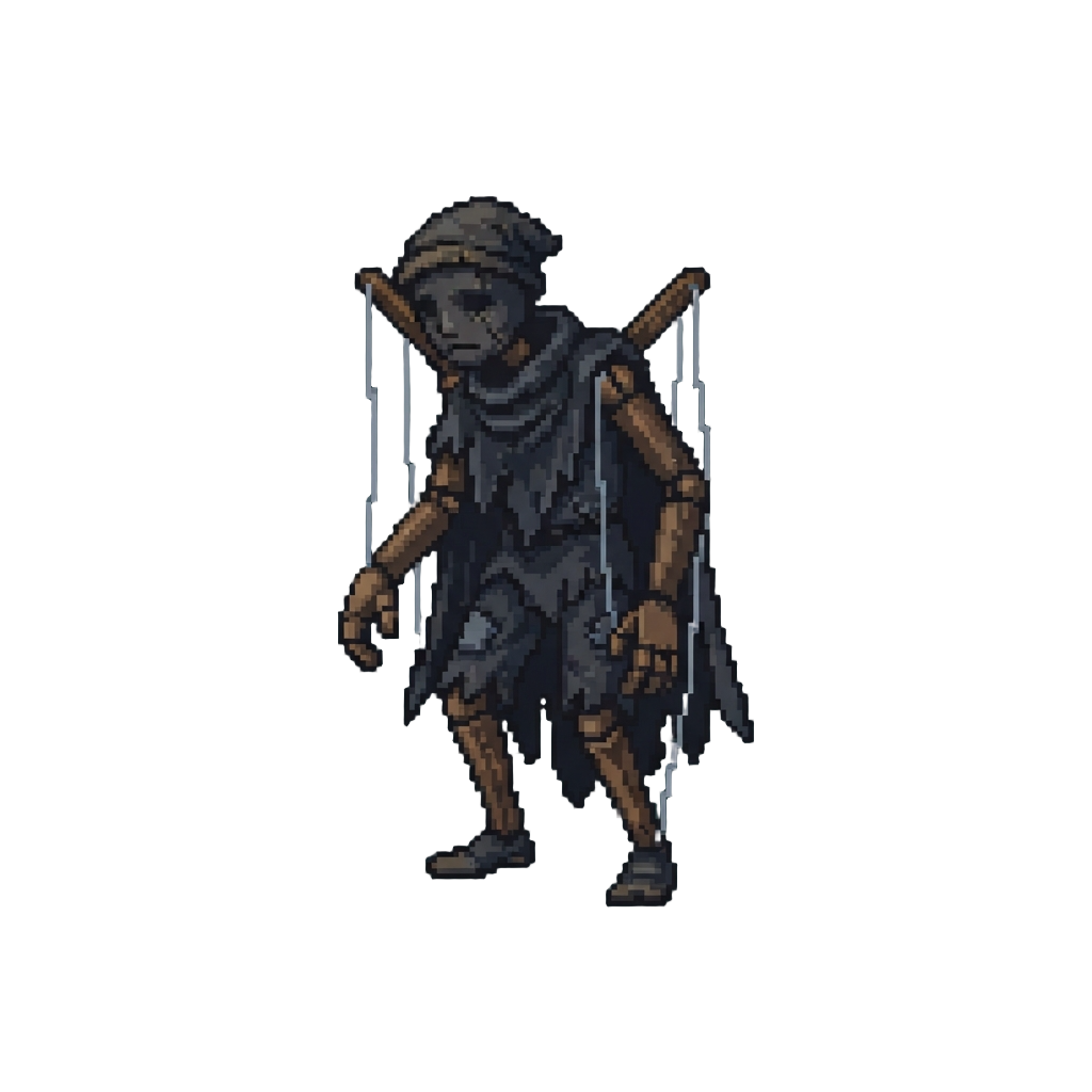 A Shadowy Puppet Figure