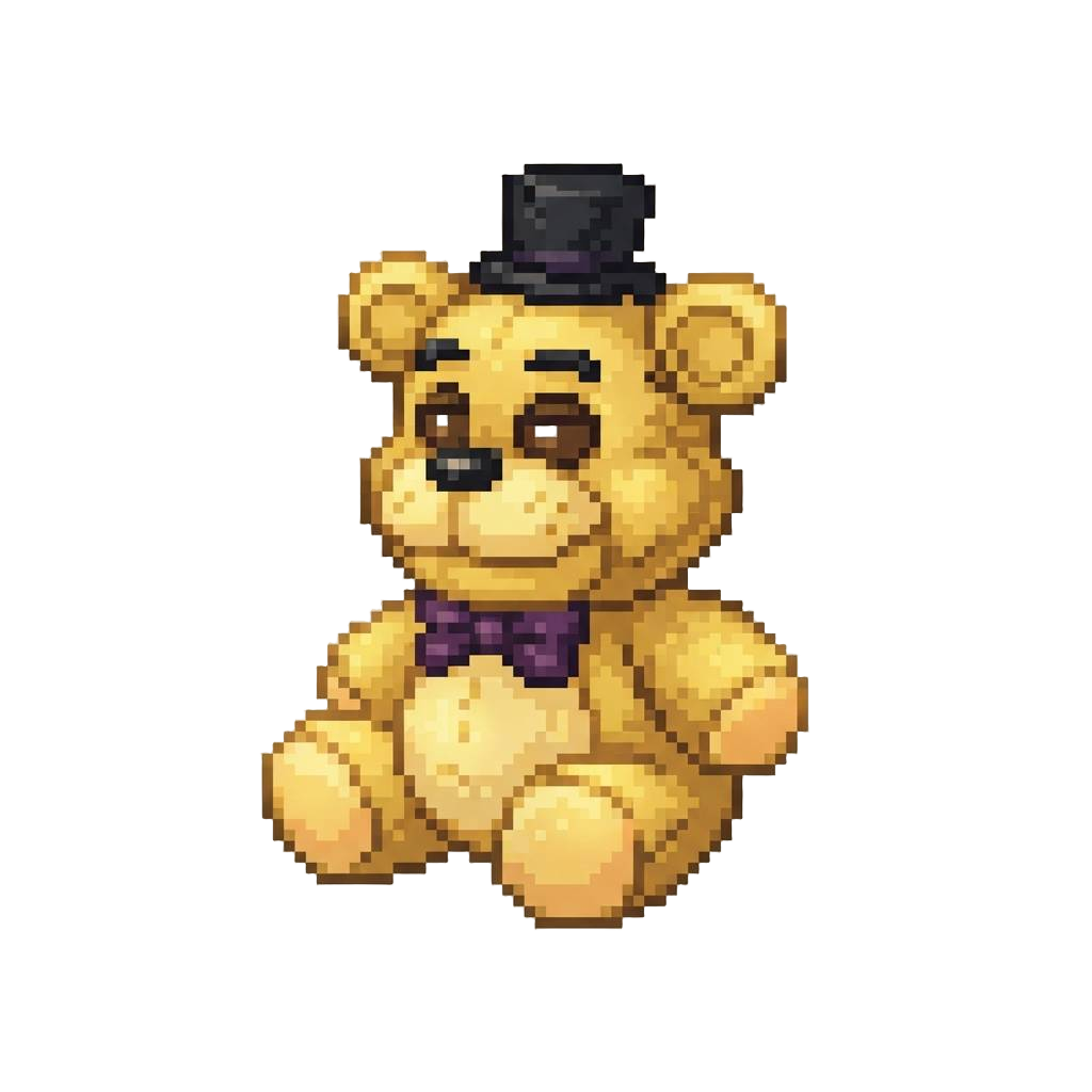 A Glowing Golden Freddy Plush