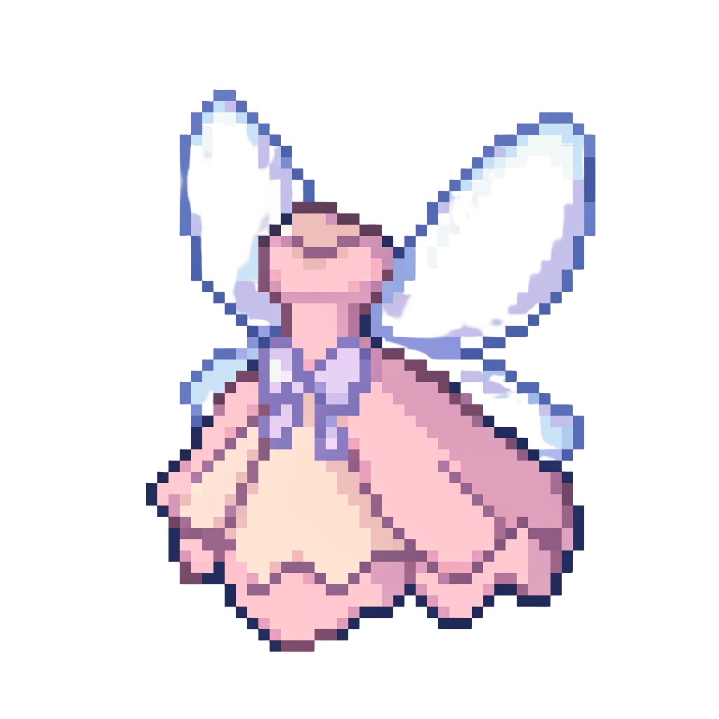 A Pastel Fairytale Fairy Dress with Translucent Gossamer Wings