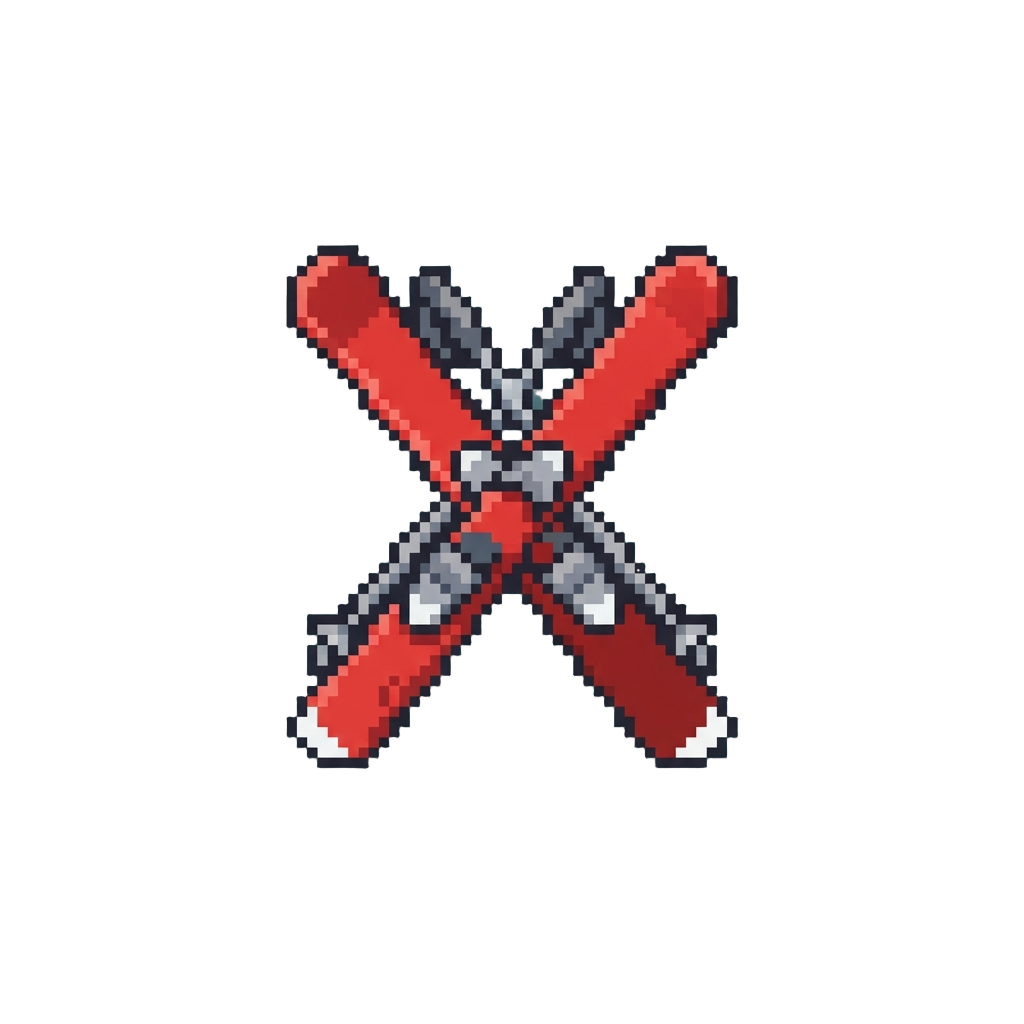 A Stylish Inverted Ski Pose