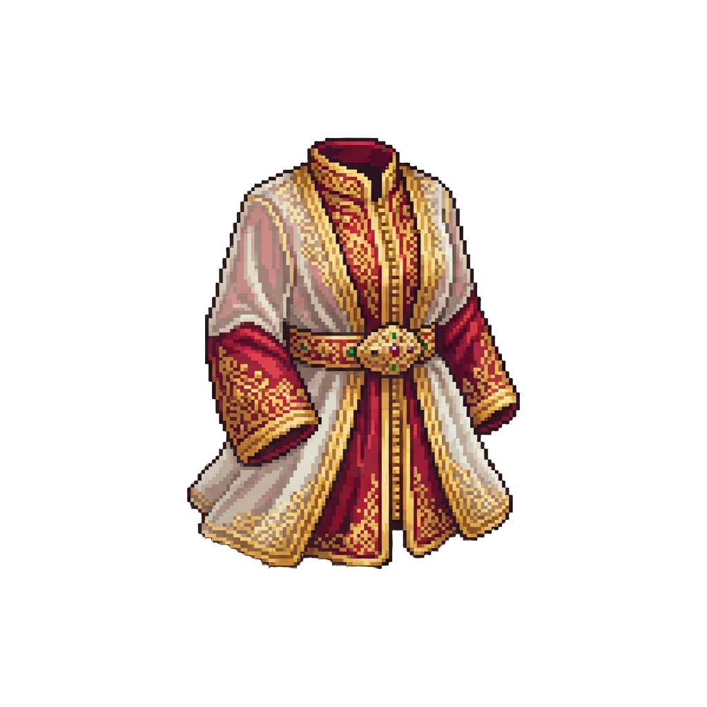 Moroccan Royal Kaftan and Takchita with Ornate Embroidered Gold Trimming