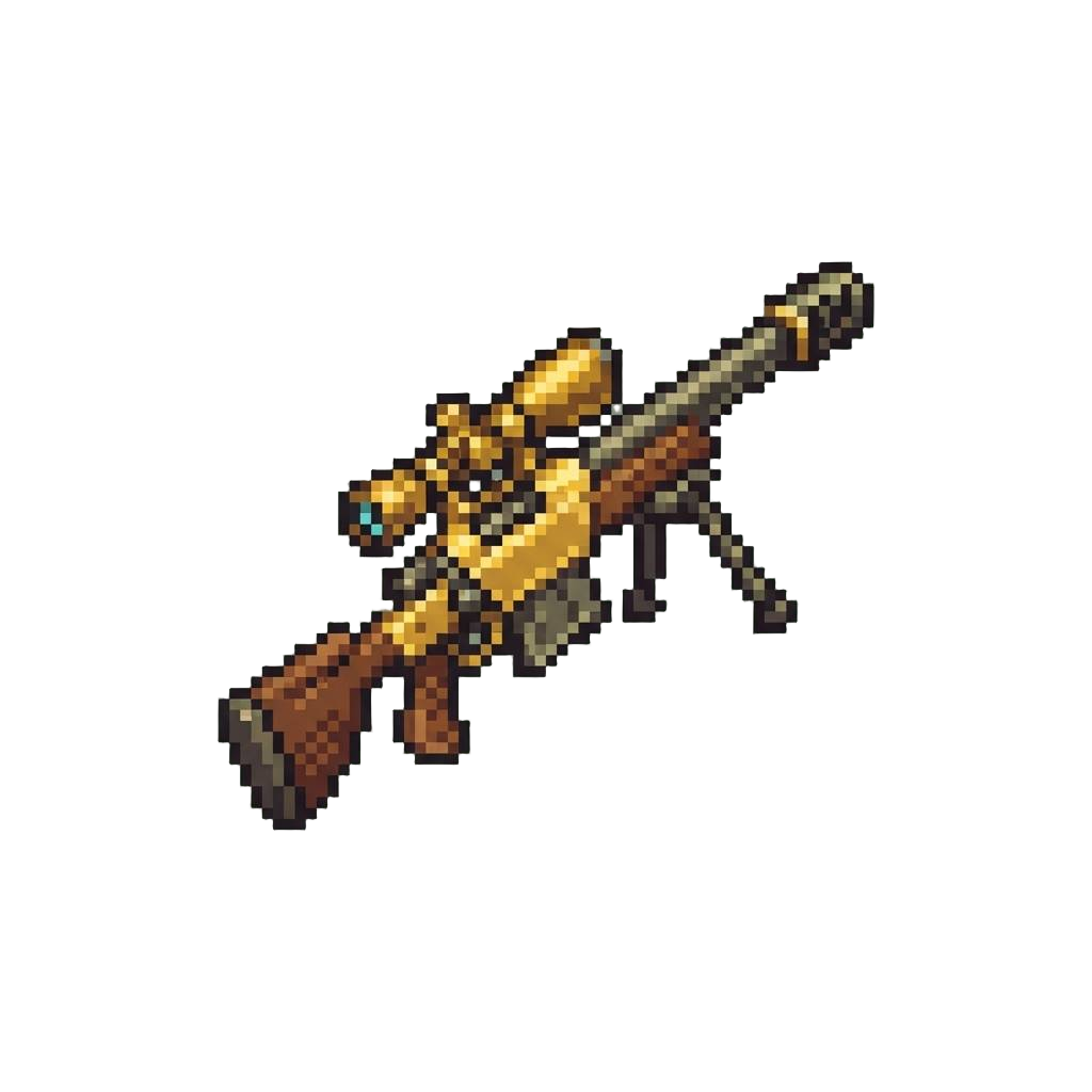 A Legendary Golden Heavy Sniper Rifle