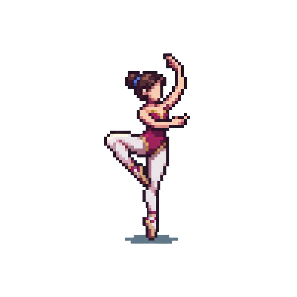 A Crisp Toe-stand Spin and Freeze Pose