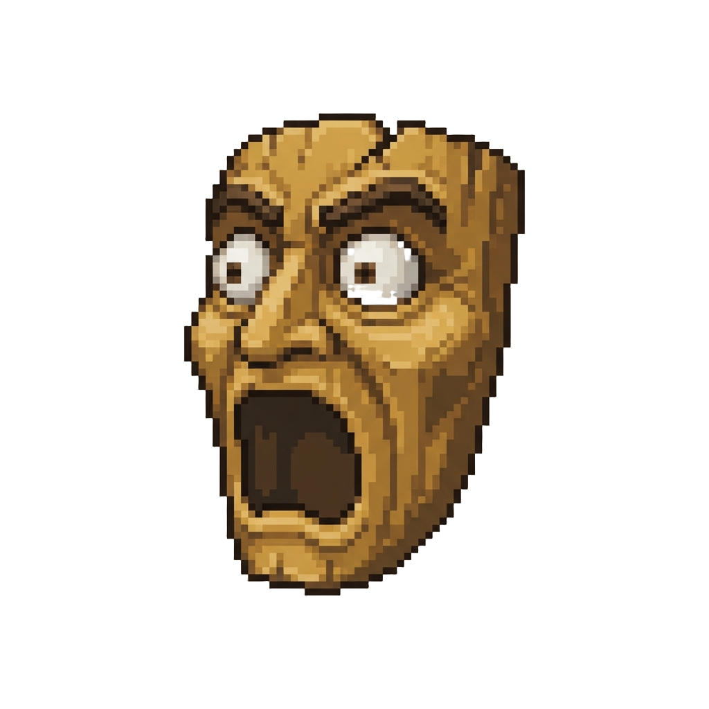 A Funny Wide-eyed Screaming Mask