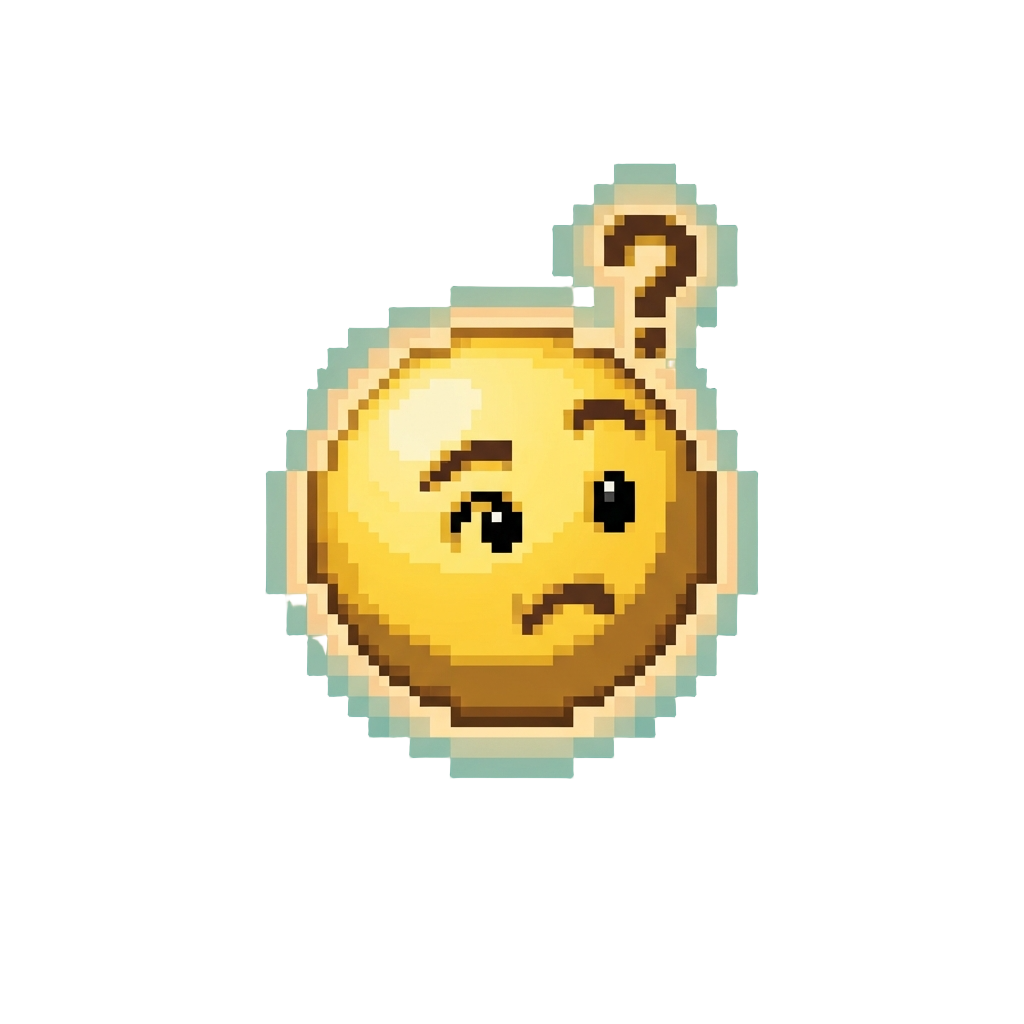A Glowing Confused Emoji Graphic