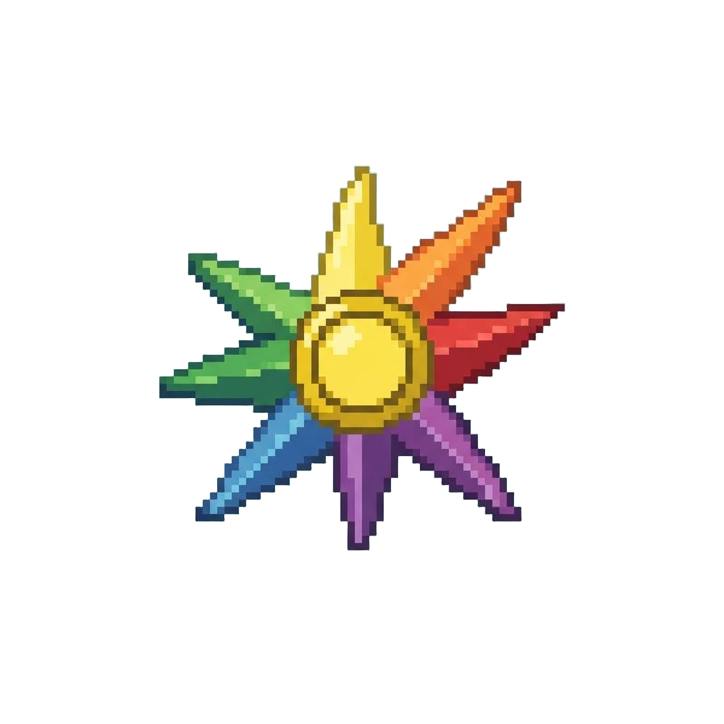 A Colorful Dizzy Starburst Animation