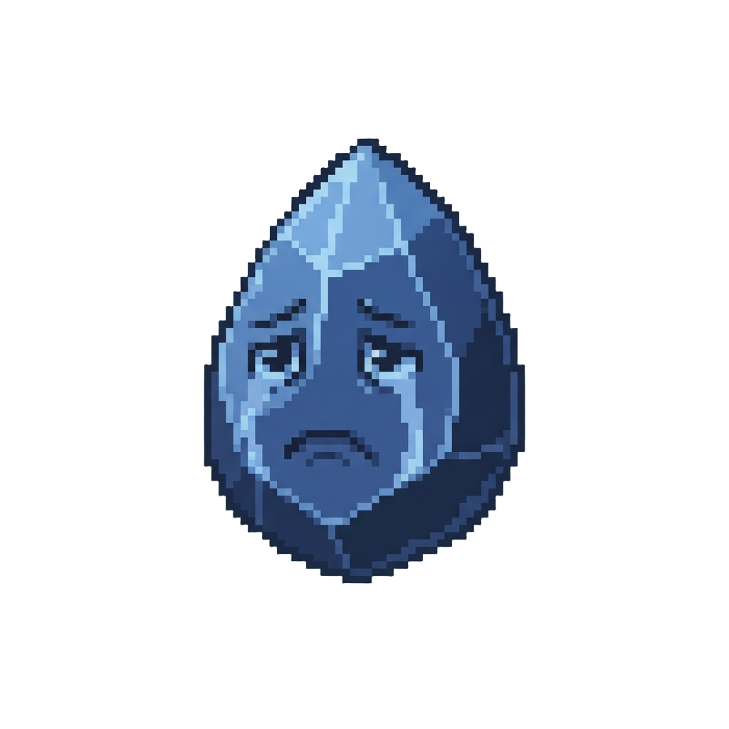 A Sad Face Pixel Animation