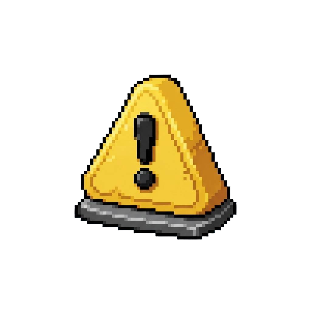A Flashing Yellow Caution Symbol