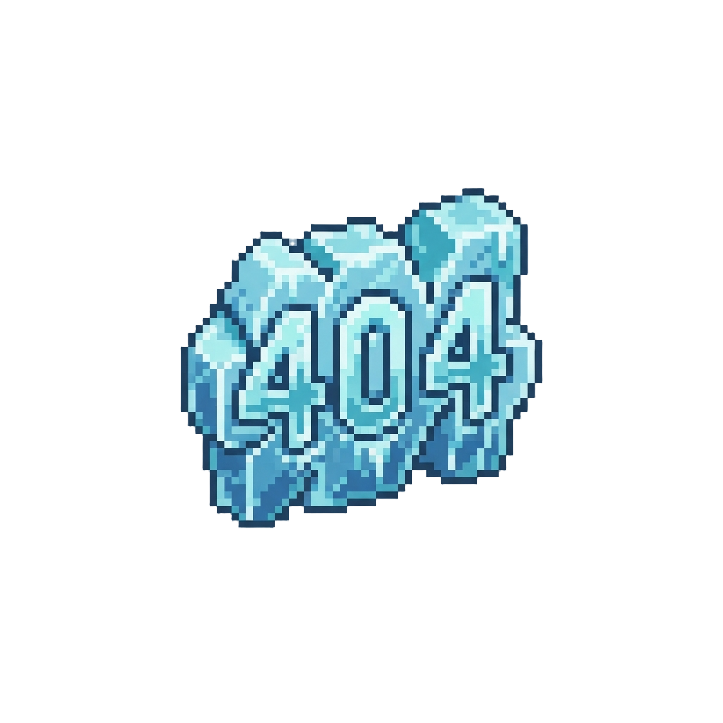 A Frozen Error 404 Text Mask