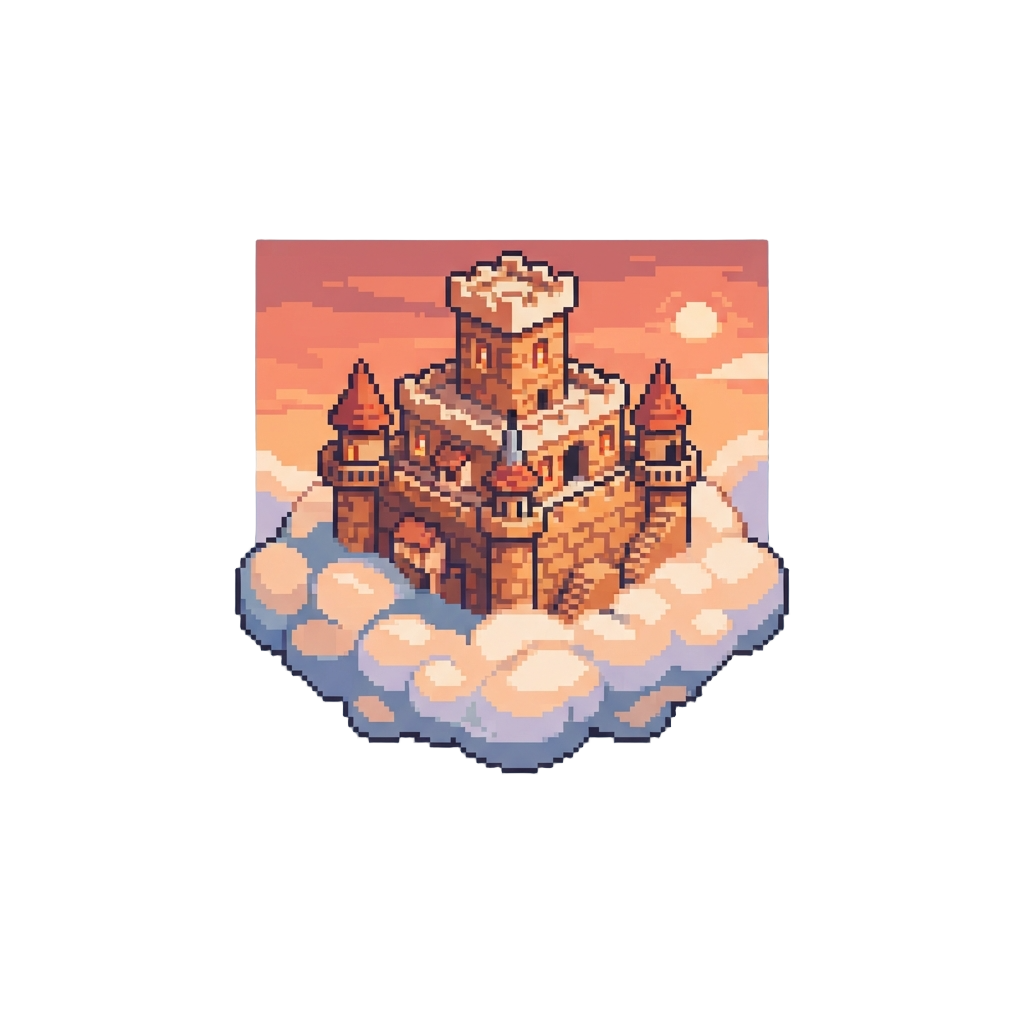 A Floating Cloud Kingdom at Sunset