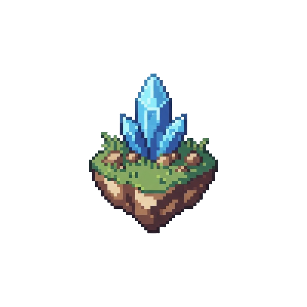A Floating Crystal Sky Island