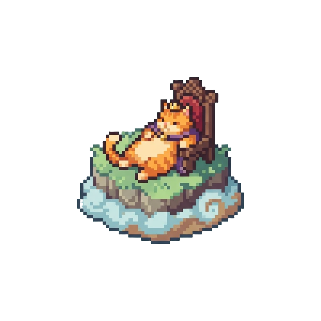 A Realm Where Giant Cats Lounge Like Bosses