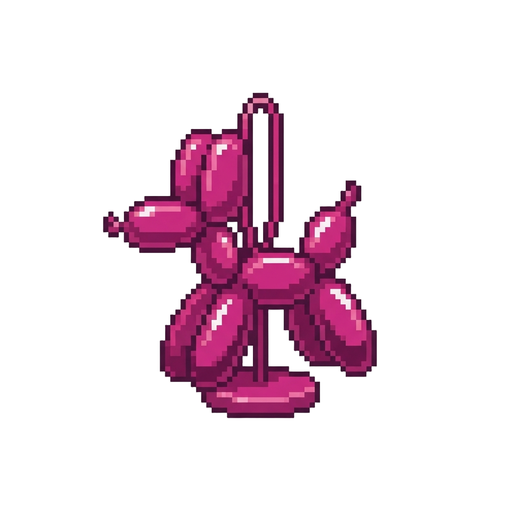 @image1 Standing Beneath a Giant Suspended Shiny Jeff Koons Balloon Dog Sculpture