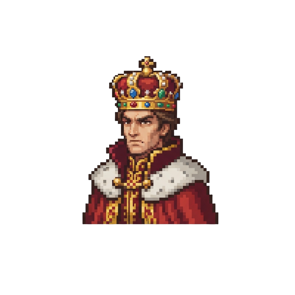 @image1 Crowned As a Majestic Monarch Wearing a Jewel-encrusted Crown and Velvet Robe