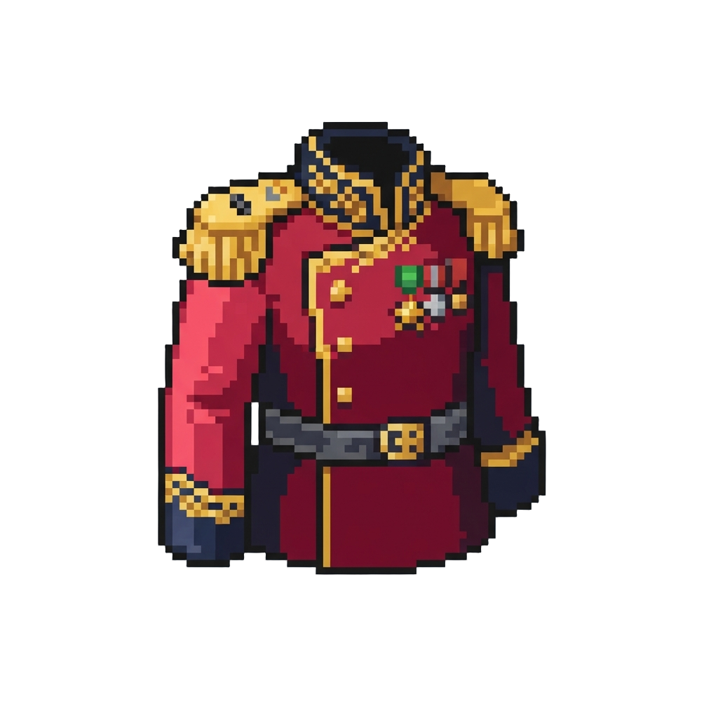 @image1 Depicted As a Heroic Army Commander in Battle Wearing Grand Military Regalia
