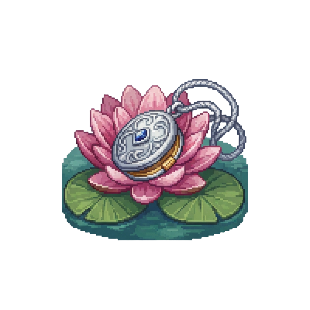 @image1 Resting Peacefully Among Monet's Blooming Pink Water Lilies in a Lily Pond