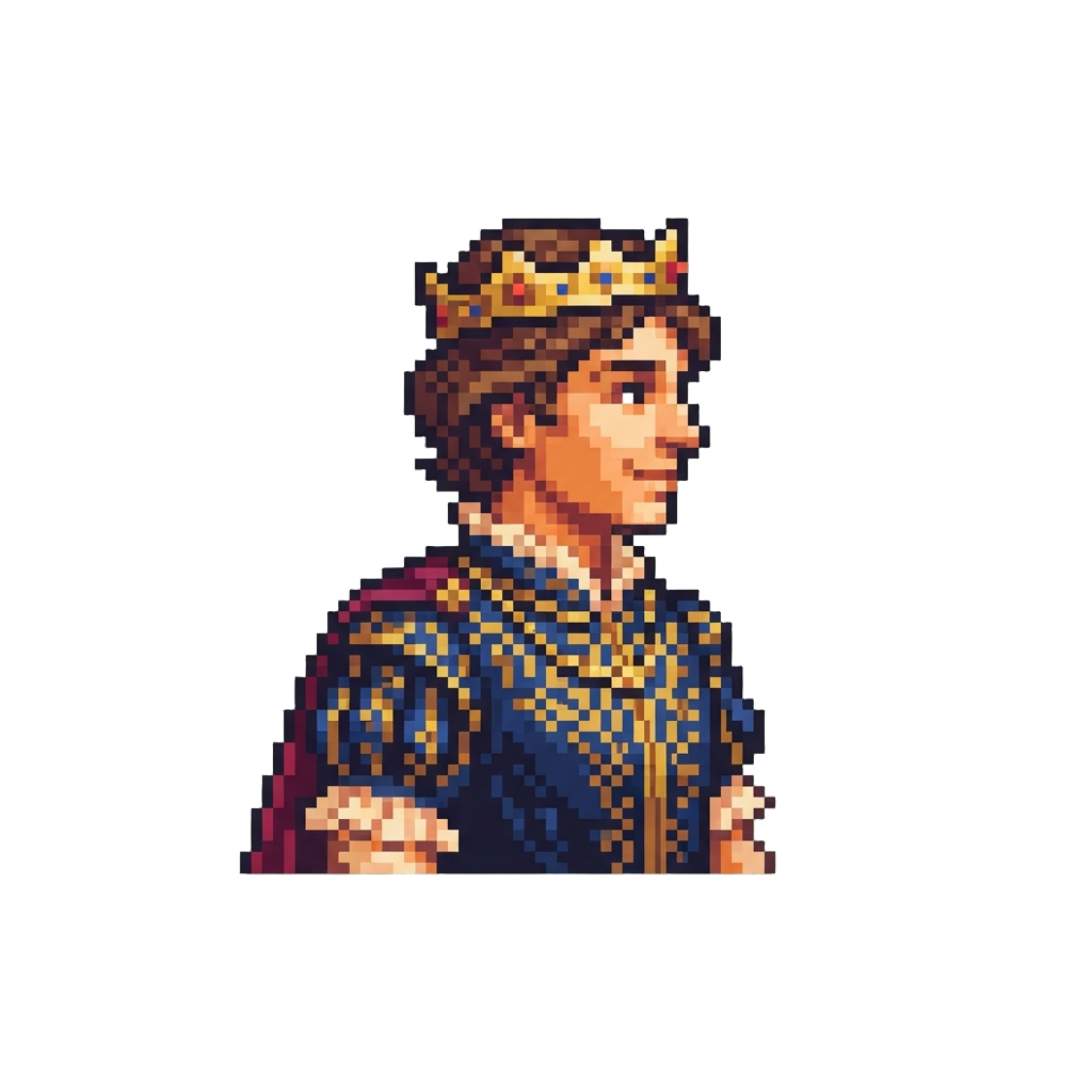 @image1 Depicted As a Gilded Renaissance Prince or Princess in Embroidered Silk