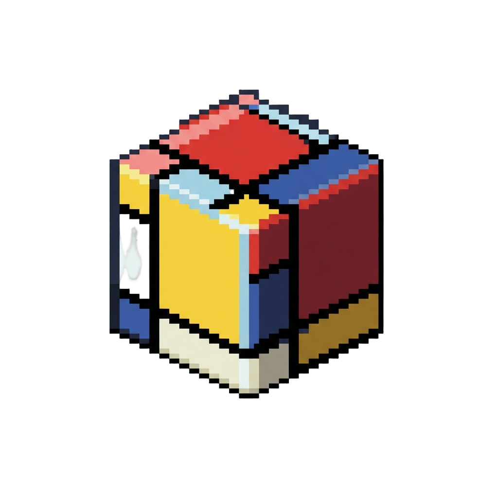 @image1 Painted in Piet Mondrian's Red, Blue, and Yellow Geometric Grid Artwork