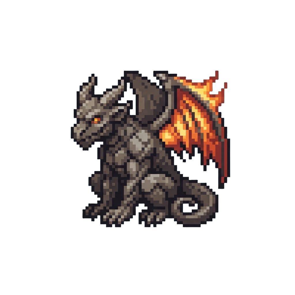 A Fiery Winged Gargoyle