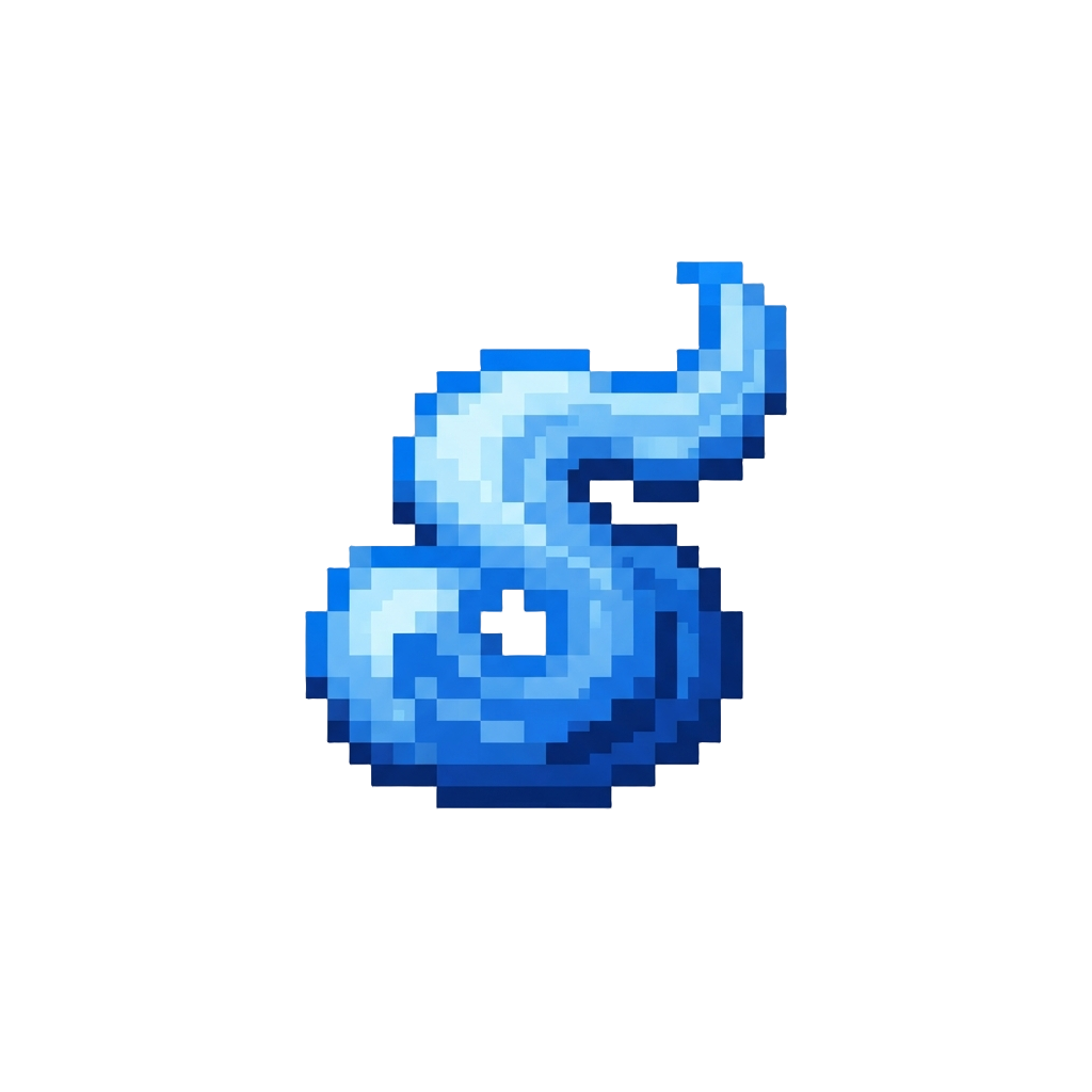 A Shimmering Blue Ethereal Steam