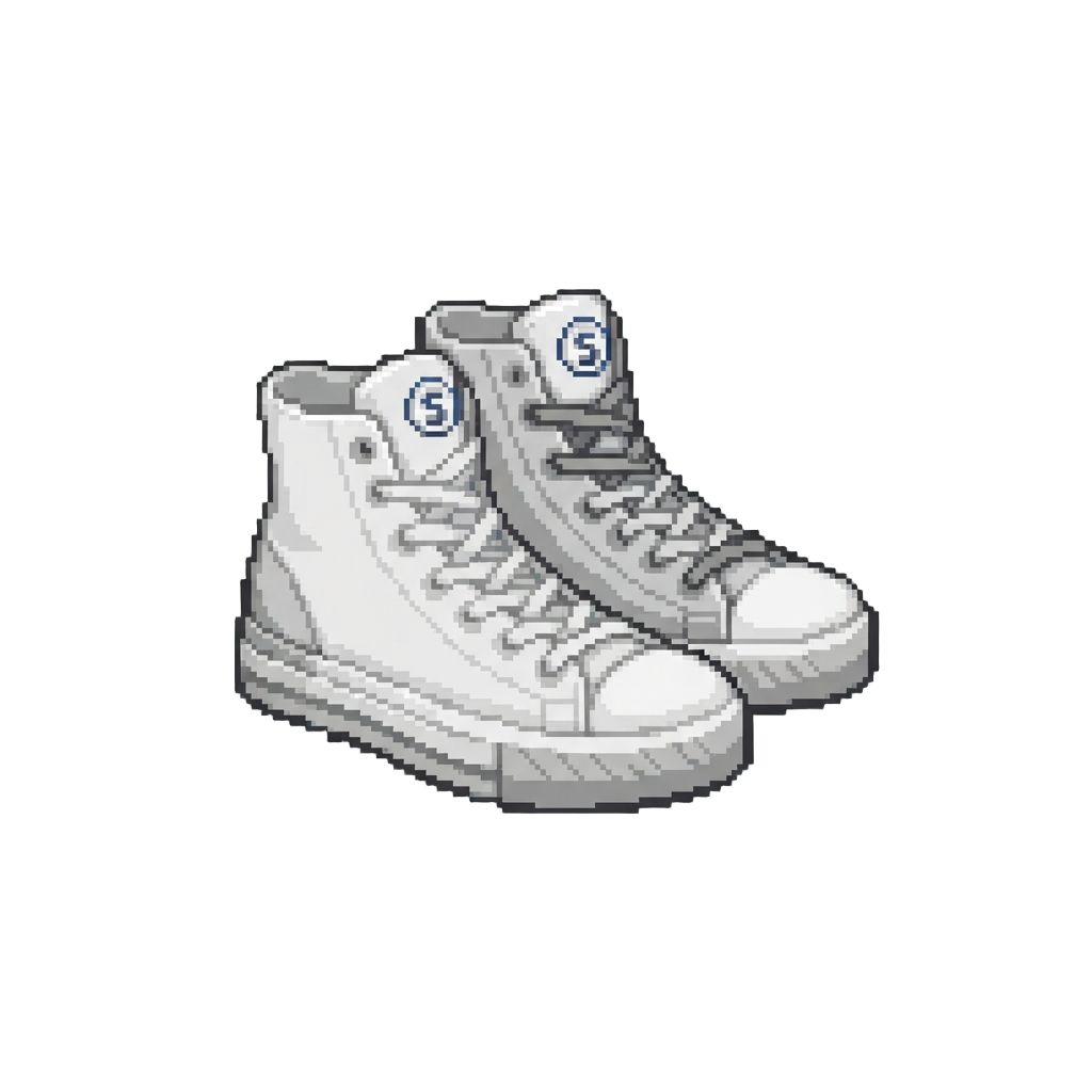 High-top White Sneakers