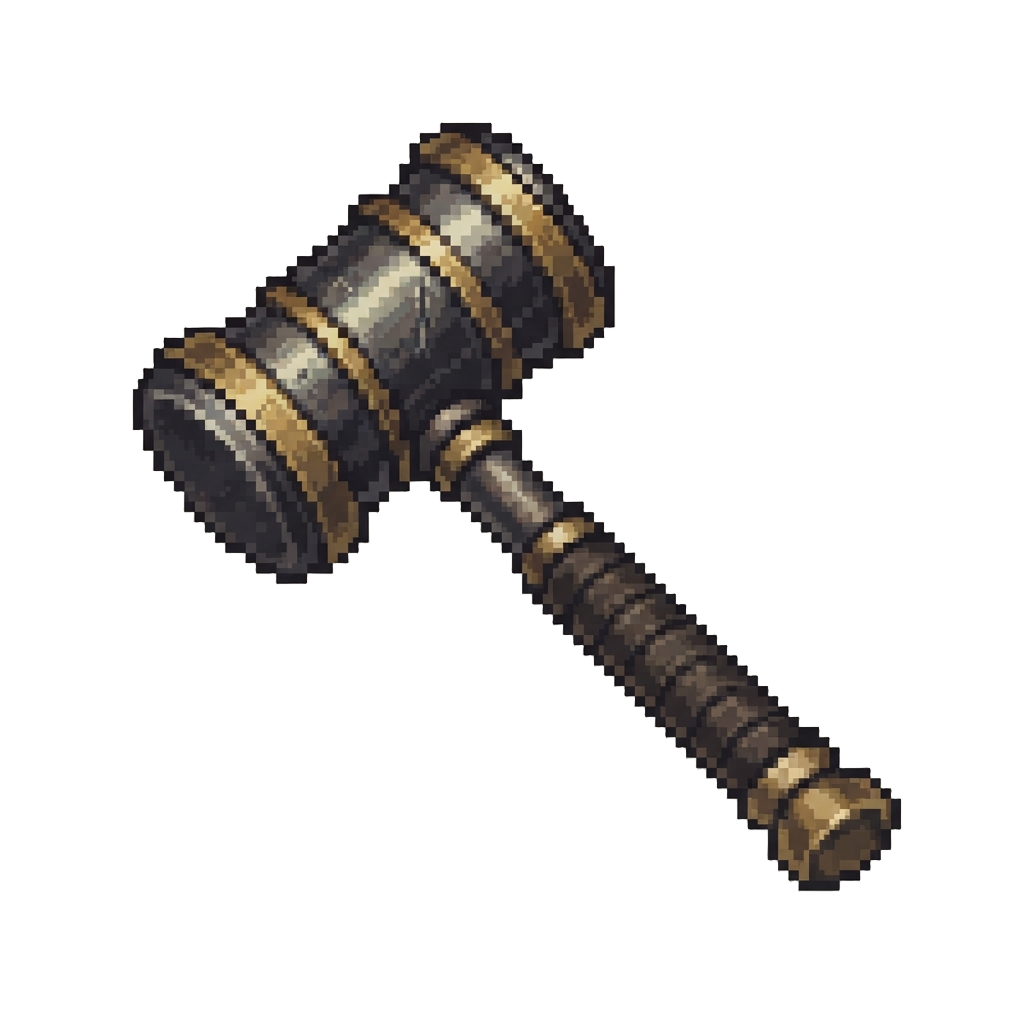 A Colossal Metallic Backrooms Gavel