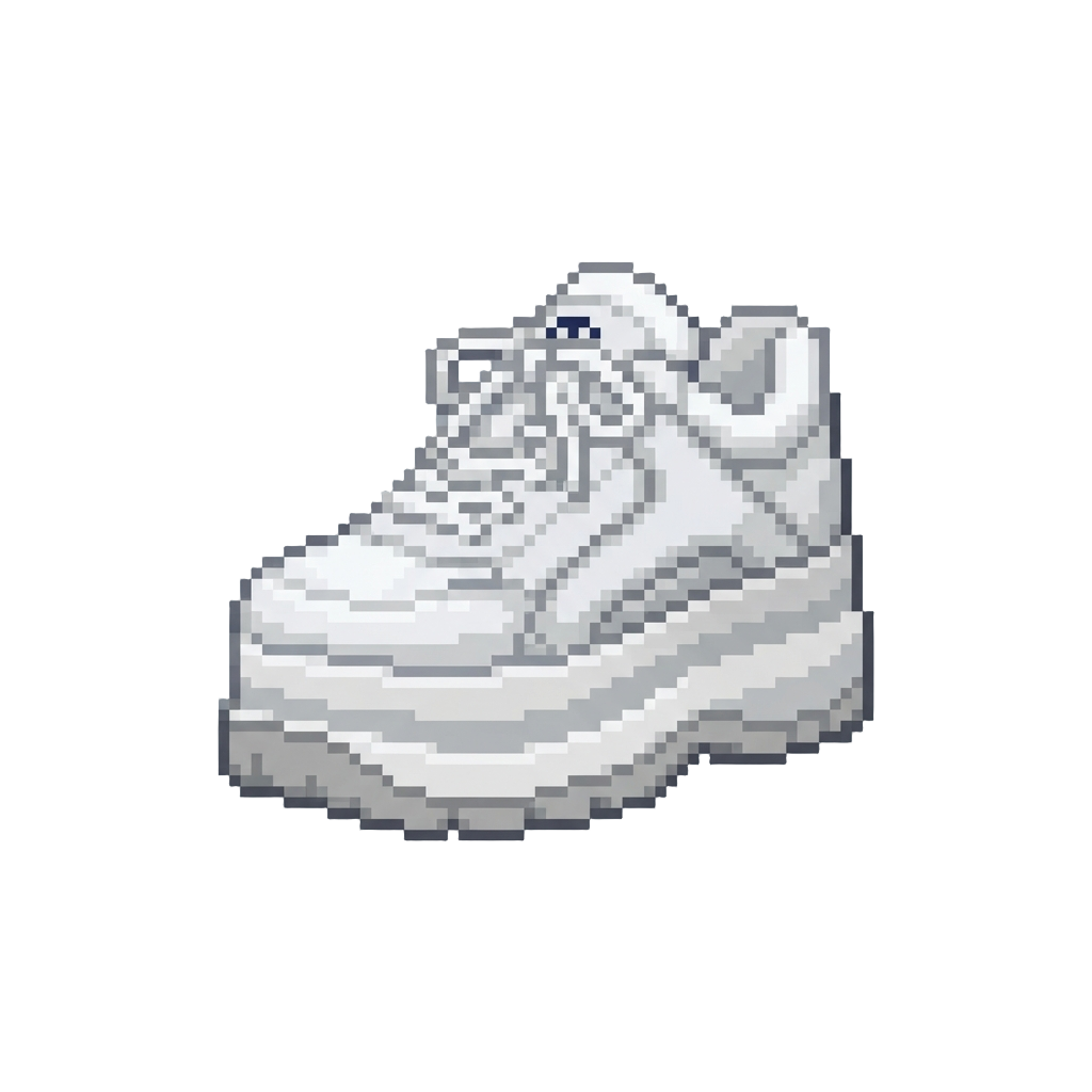 Chunky White Platform Sneakers