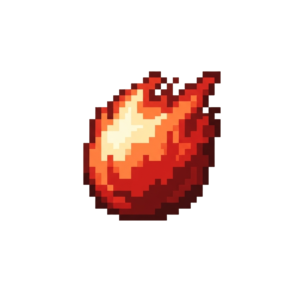 An Intense Crimson Fireball