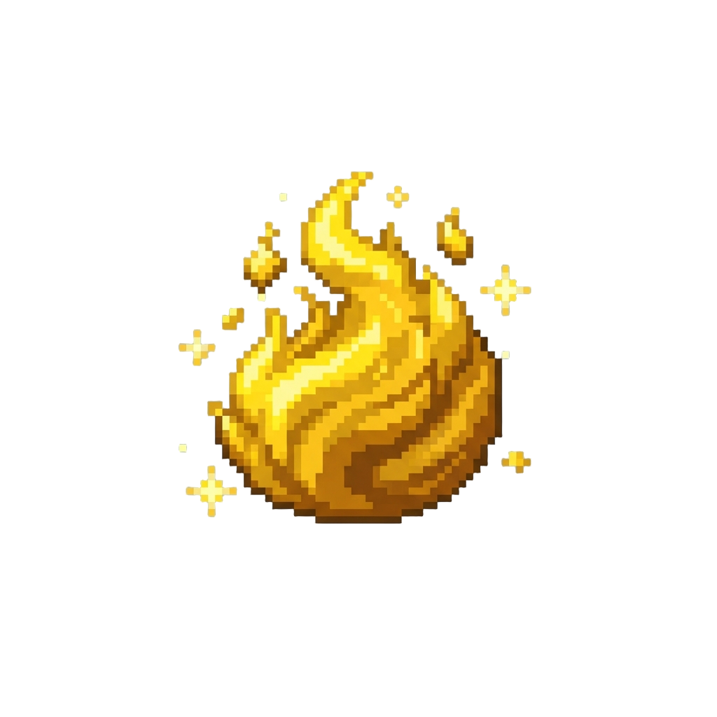 A Sparkling Golden Magic Firestorm