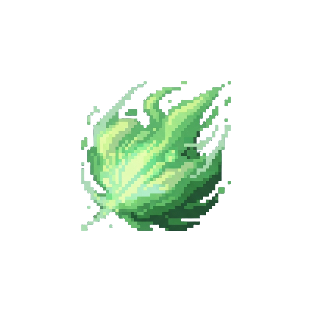 A Radiant Green Vapor Burst