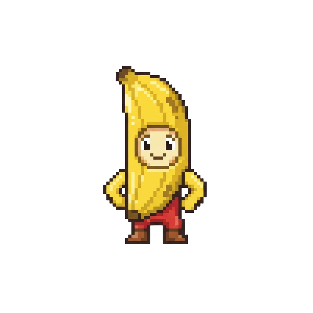A Funny Banana-costumed Action Figure