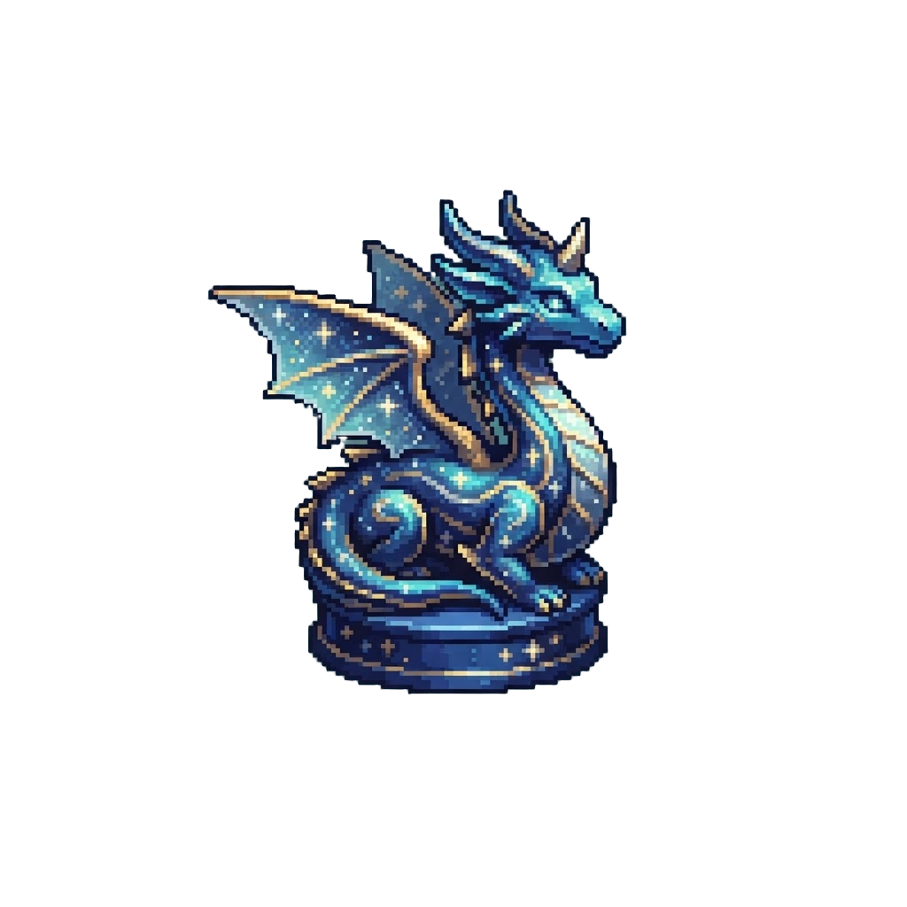 A Sparkling Celestial Dragon Figurine