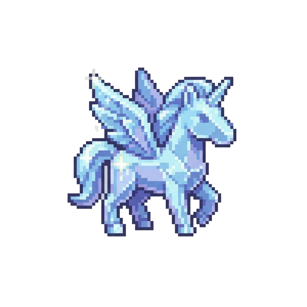 A Glittering Crystal Pegasus Toy