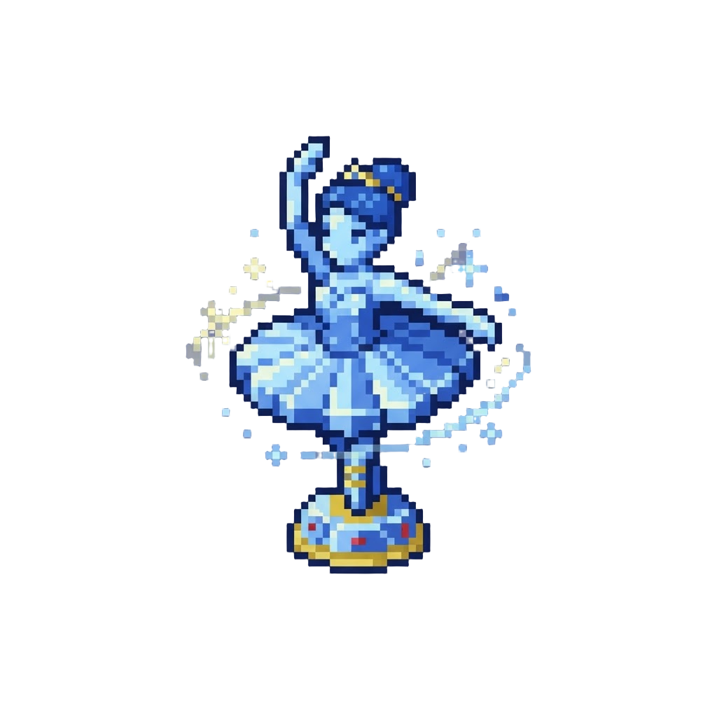 A Ballet-spinning Crystal Ballerina Toy