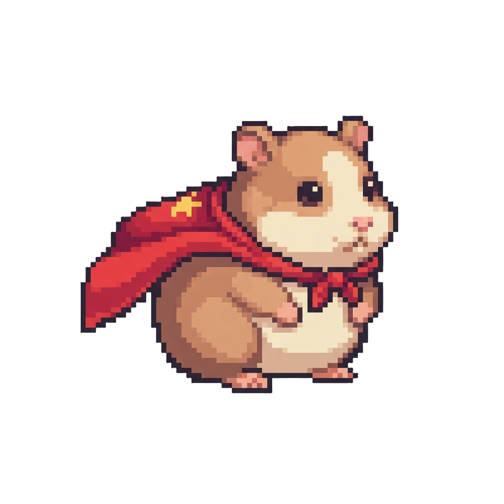 A Chubby Hamster in a Tiny Superhero Cape